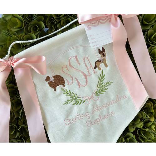 Custom Baby Banner with DOG Baby Banner, Welcome Banner, Hospital Door Sign, Baby Shower