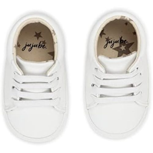 JuJuBe Sneakers for Babies & Infants, Slip On Elastic Lace Sneaker, Machine Washable Stain Resistant Vegan Leather Baby Shoes with Soft Sole, Baby Boy & Baby Girl Shoes