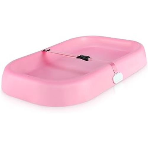Changing Pad,Organic 100% Natural Premium Latex from Malaysia Jungle,28"×16.5" Baby Ergonomic Design,Non-Slip,Easy to Clean,IPX7 Waterproof,Fits Changing Table and Dresser,Lightweight(Pink)