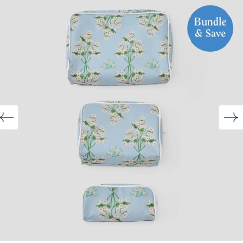 Patterned Toiletry Bag Trio (3 pieces)