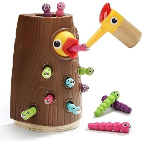 TOP BRIGHT Montessori Toys for 2 Year Old - Magnetic Bird Feeding Games for 2 Year Olds, Learning Toys for Toddlers 2-4 Years, Fine Motor Skills Toys for 2 Year Old Girls and Boys