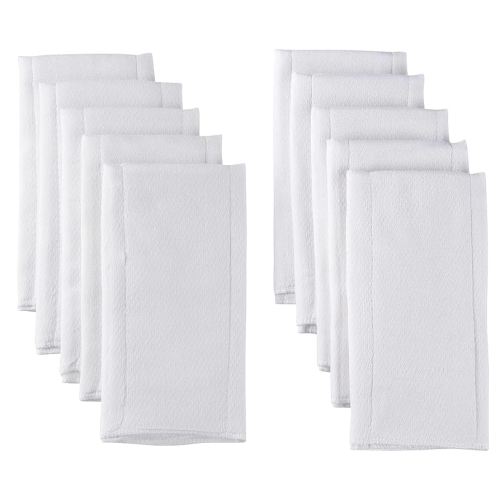 Gerber Unisex Baby Boys Girls Birdseye Prefold Cloth Diapers Multipack White Premiun 3-Ply 10 Pack