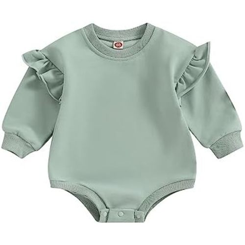 Engofs Newborn Baby Girl Boy Sweatshirt Romper Long Sleeve 0 3 6 12 18 Months Fall Winter Clothes