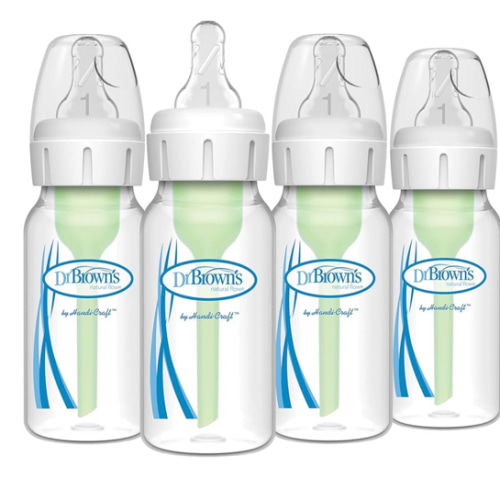 Dr. Brown's Natural Flow Anti-Colic Options+ Narrow Baby Bottle, 4 Ounce/120 ml 4 pack