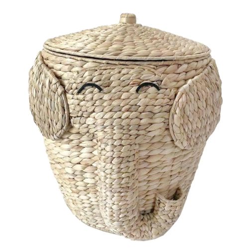 Tiny Dreamers Elephant Water Hyacinth Laundry Hamper