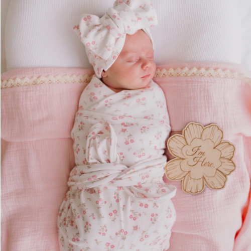 Swaddle Set | Paisley Peony – Little and Fern