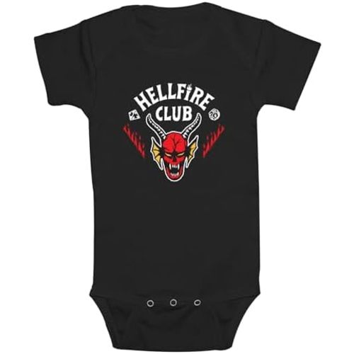Fifth Sun Infant's Stranger Things Hellfire Club White Logo Bodysuit