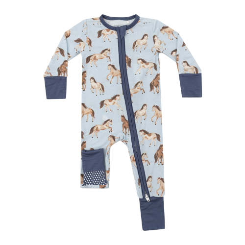 2-Way Zip Romper, Horses