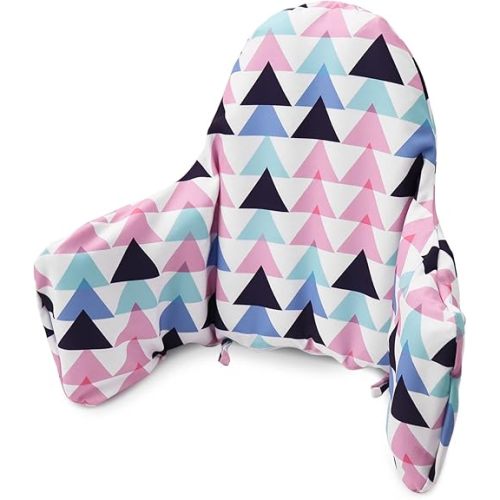 IKEA Antilop Highchair Cushion, Inflatable Cover Pad - More Comfortable Sitting (Colorful Triangle)