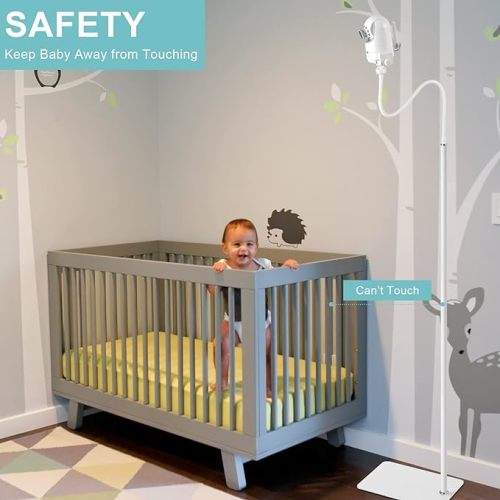 iTODOS Baby Monitor Floor Stand Holder Compatible with Infant Optics DXR-8 Pro,Nanit Pro,Motorola,VAVA,Owlet,Keep Baby Away from Touching,More Safety
