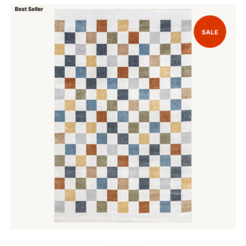 Carina Colorful Checkered Washable Rug | Multicolor – Rugs USA