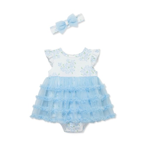 Hydrangea Skirted Bodysuit & Headband Set