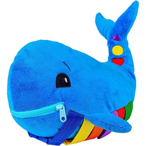 Buckle Toys Blu Whale - Montessori Toy