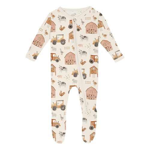 KicKee Baby & Toddler Zipper Footie – Ultra-Soft Viscose from Bamboo Pajamas with Flip Paws & Grips