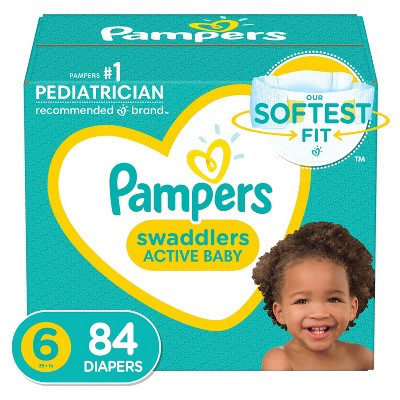 Pampers Swaddlers Disposable Diapers - Size 6, 84