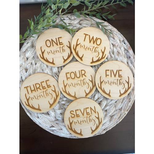 Milestone Rounds - antler - monthly milestone - deer