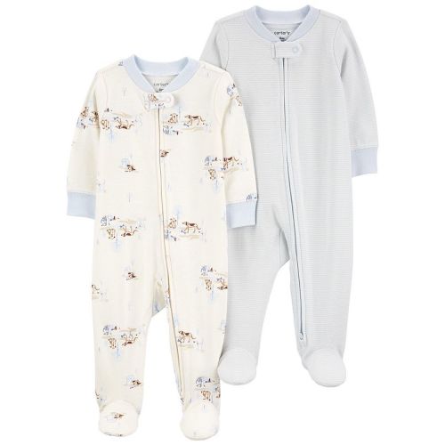 Baby Carter's 2-Way Zip Puppy Park and Gray Sleep & Plays 2-Pack