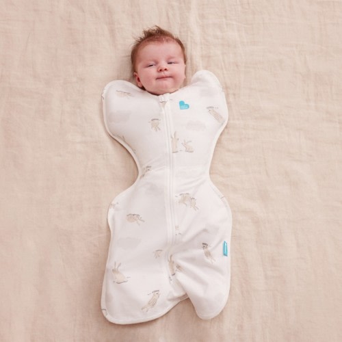 Love To Dream Baby Original 1.0 Tog Swaddle Up™ - Cloud Bunnies White