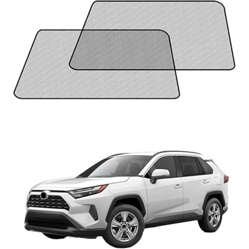 Car Window Shades for Toyota RAV4(2019-2025), 2-Pack Rear Window Sun Shades for Baby – Breathable Mesh, UV & Heat Blocker, Privacy Protection for Camping, Travel, Sleep & Nursing