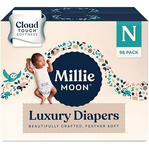 Millie Moon Luxury Disposable Diapers - Newborn - (96ct Pack of 1)