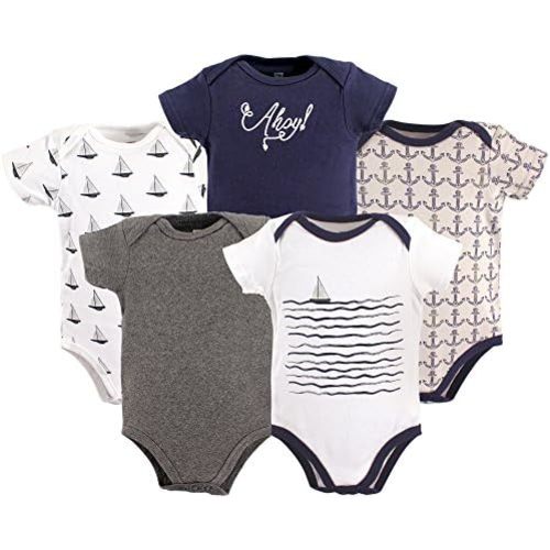 Hudson Baby Baby Boys Cotton Bodysuits 5-pack