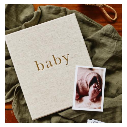 My First Year Baby Journal - Oatmeal - Write To Me US