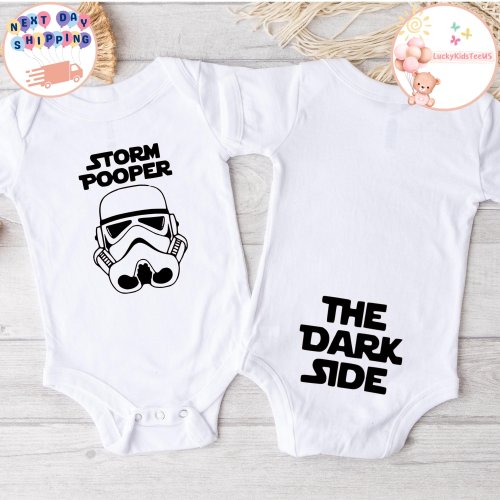 Storm Pooper Baby Onesie®, Star Wars Baby Shirt, Funny Baby Clothes, Dark Side Baby Bodysuit, Disney Family Baby Onesie®, Gift For Baby