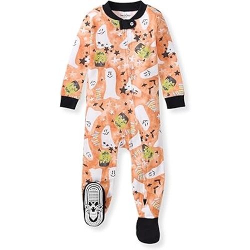 Burt's Bees Baby Girls' Snug Fit One-Piece Footed Non-Slip Sleeper Pajamas
