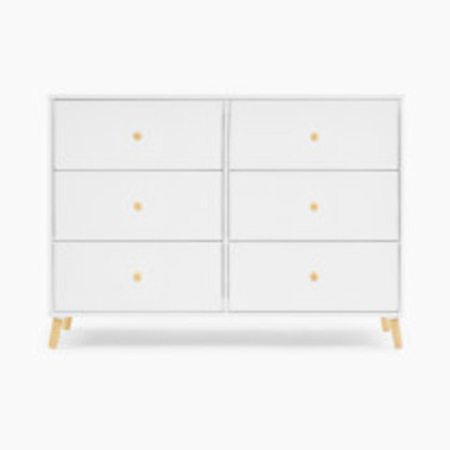 Delta Children Essex 6 Drawer Dresser - Bianca White/Natural