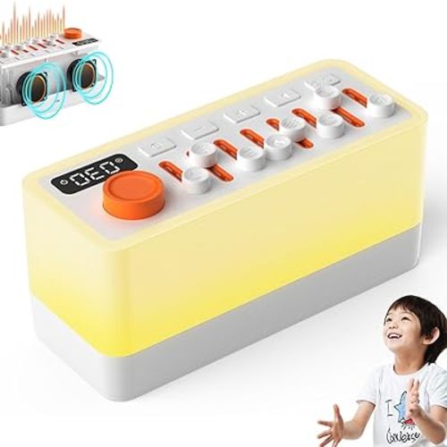 Takoo White Noise, Mixable 3 in 1 Sleep Aid - Portable Sound Machine, Decompression Sleep Sound Machine, Bluetooth RGB Color Speakers with 8 Nature Sounds 12 Colors Night Lights Sleep Sound Timer