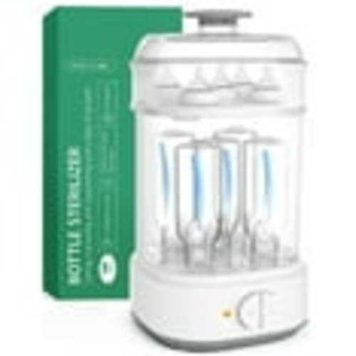 BABYMUST Baby Bottle Steam Sterilizer with Timer for Baby Bottles, Pacifiers, Pump Part,Toys White