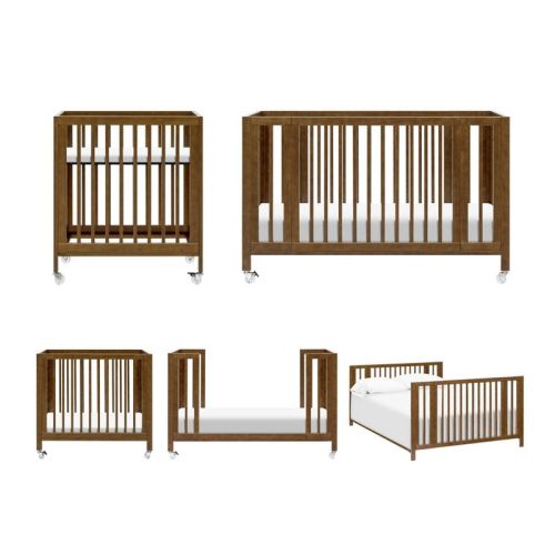 Babyletto Rolli 9-in-1 Convertible All-Stages Crib with Bassinet & Toddler Bed Kits - White