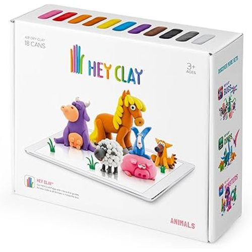 Hey Clay Animals - 18 Can Modeling Air-Dry Clay & Interactive App - Arts & Crafts for Ages 3 to 11
