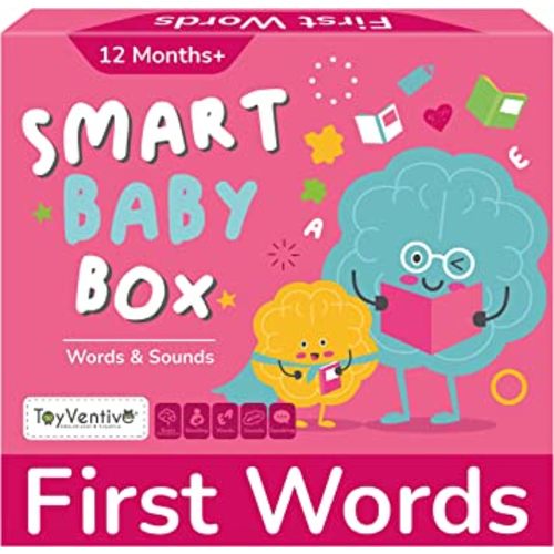 TOYVENTIVE Smart Baby Box for Girl - Educational Developmental Learning Toys for 1 + Year Old, Montessori Toddler Busy Book, Toddler Flash Cards, Baby Board Books, First Birthday Gifts for Girl