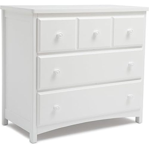Delta Children 3 Drawer Dresser with Interlocking Drawers, White