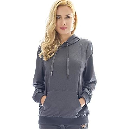 Bearsland Women's Maternity Sporty Hoodie Breastfeeding Shirt Nursing Sweatshirt with Pockets