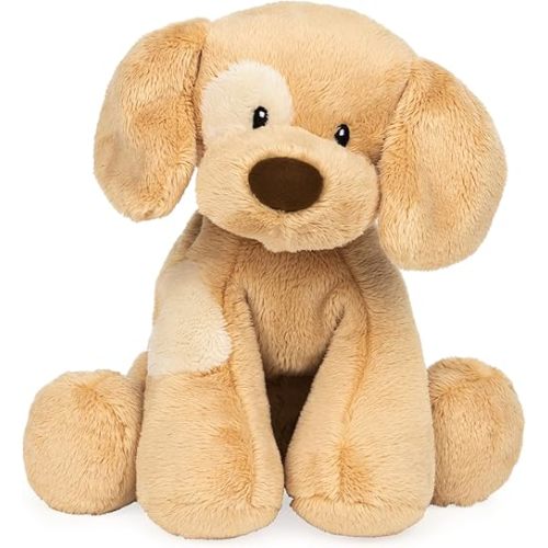 GUND Baby Spunky Barking Puppy Stuffed Animal Sound Toy, Animated Plush Sensory Toy with Sounds, for Babies and Newborns, Brown, 8”