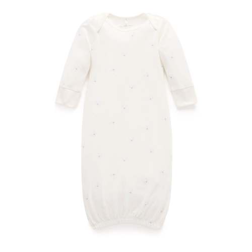 White Blue Bear Sleepsuit - Baby Sleepwear - Purebaby - Purebaby