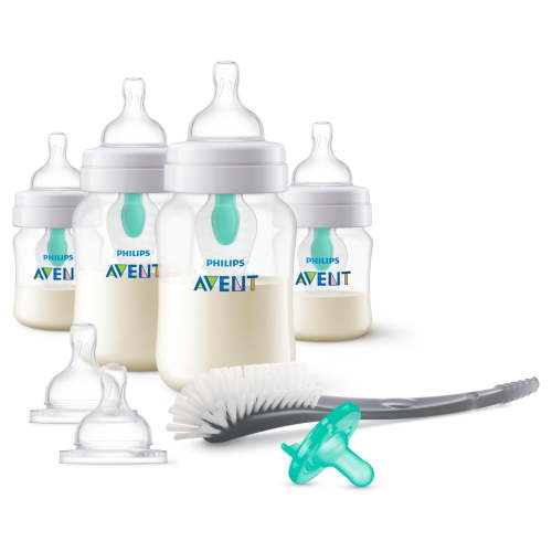 Philips Avent Anti-colic Baby Bottle with AirFree Vent Newborn Gift Set, Clear, Exclusively At Walmart, SCD306/12