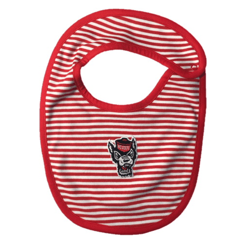 NC State Wolfpack Creative Red and White Striped Wolfhead Bib – Red and White Shop