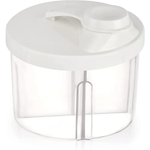 Accmor Baby Formula Dispenser On The Go, Non-Spill Rotating Four-Compartment Formula Container to Go, Milk Powder Kids Snack Container for Infant Toddler Travel Outdoor, White
