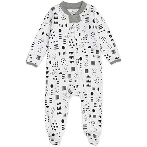 HonestBaby Sleep & Play Footed One-Piece Pajama Sleeper 100% Organic Cotton, Baby Boys