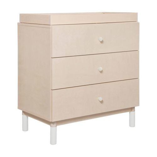 Babyletto Gelato 3-drawer Changer Dresser With Removable Changing Tray - Forest Green/tan Leather Feet