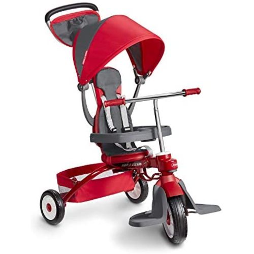 Radio Flyer Deluxe EZ Fold 4-in-1 Stroll 'N Trike, Red