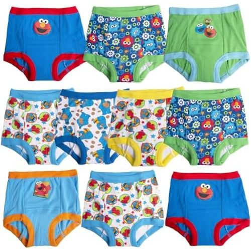 Sesame Street Unisex Toddler Potty Training Pants with Elmo, Cookie Monster and Big Bird with Stickers & Success Chart