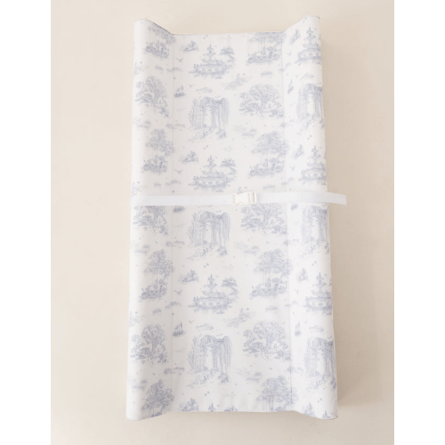 Spring Toile Blue Contour Change Pad | The Gilded Bird – The Gilded Bird US