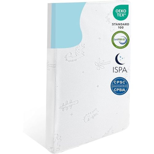 Play and Pack Mattress Mini Cribe Matter Pad Waterproof Pack N Play Mattress for Baby and Toddler Breathable Dual Side Memory Foam Topper