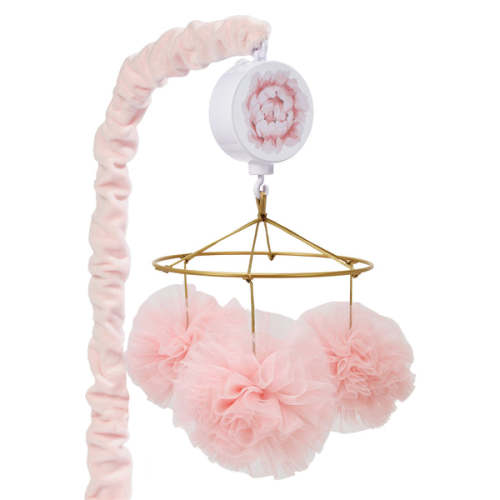Secret Garden Pink Pom Pom Musical Baby Crib Mobile Soother Toy – Lambs & Ivy