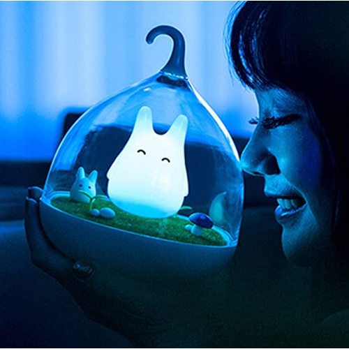 WOMHOPE Children's Night Lights Rechargeable Hand-held Design Tap Sensor Vibration Cage Lamp Night Lights for Kids, Baby,Valentines Gift,Outdoor Lamp (Blue Bunny)