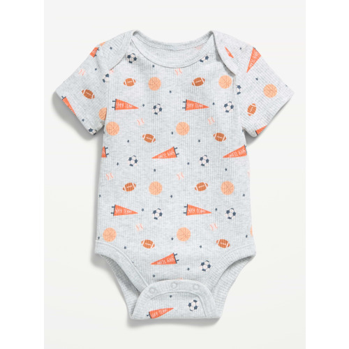 Short-Sleeve Unisex Graphic Bodysuit for Baby